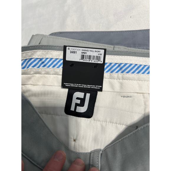 Footyjoy Washed Twill Shorts in Grey Men's Size 38 waist new! - Picture 4 of 7